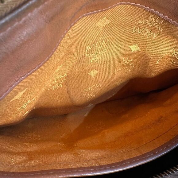 Vintage MCM Cognac Visetos Small Boston Bag - Picture 9 of 16